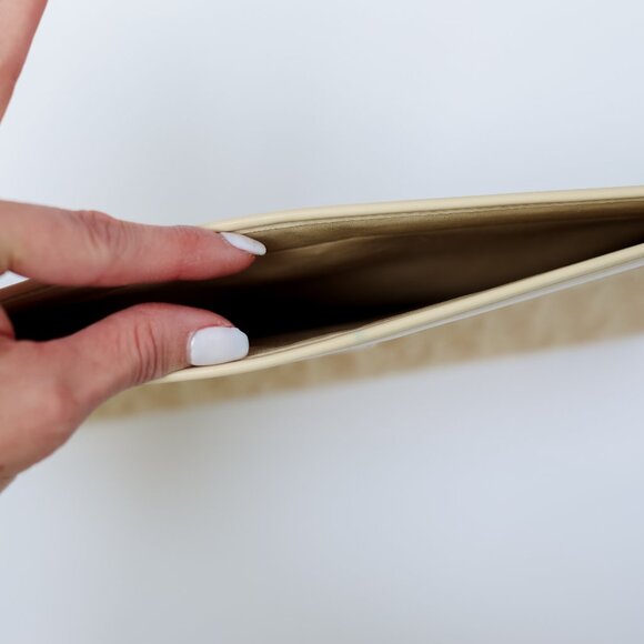 Christian Dior Clutch Bag Monogram Canvas Beige Cream Vintage - Picture 4 of 5